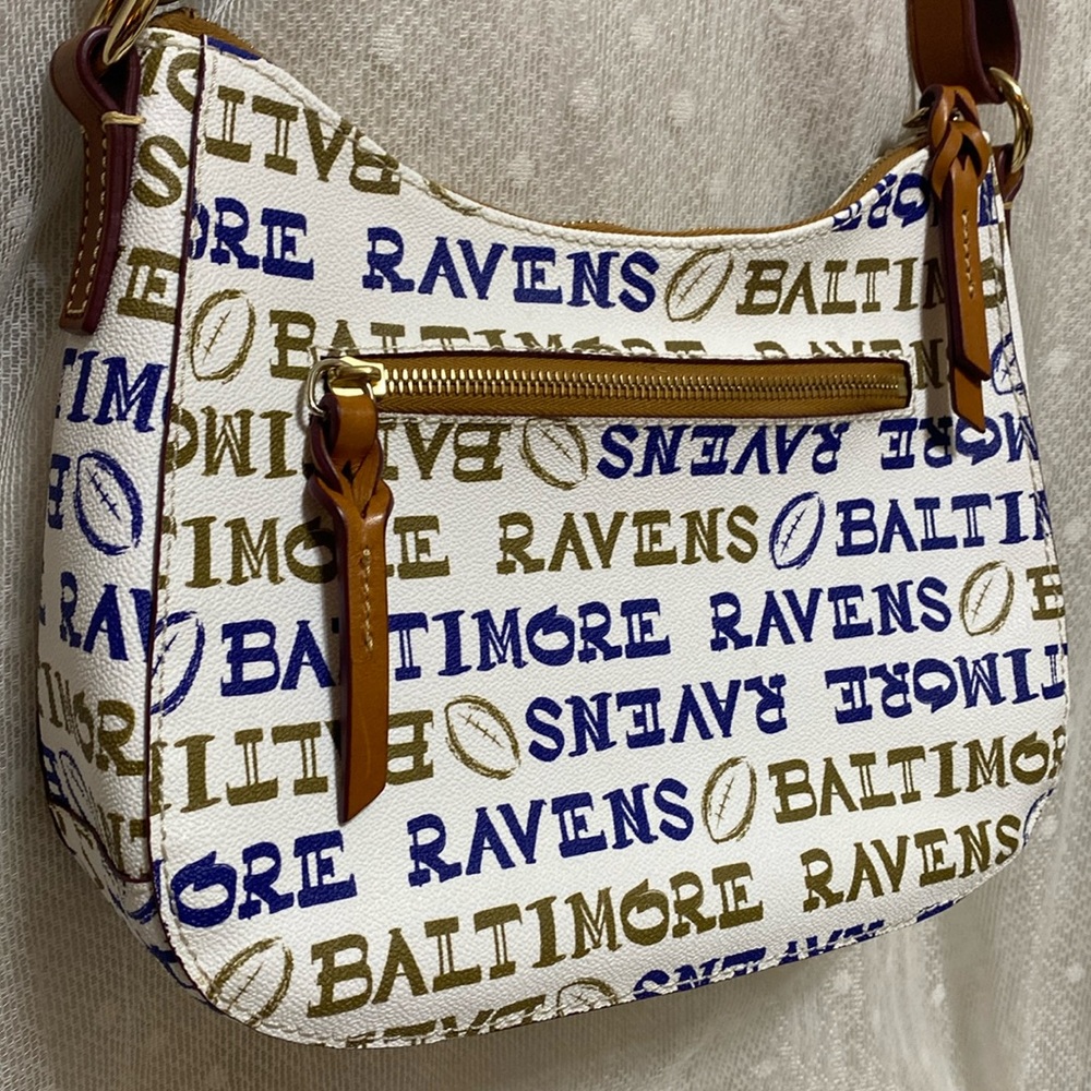 Dooney & Bourke Baltimore Ravens Doodle Small Kiley Hobo - Picture 6 of 16
